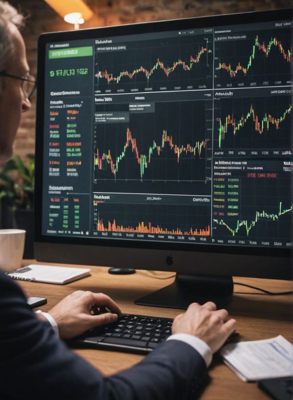 a group of people working on a big table on their laptops, headphones, water bottles